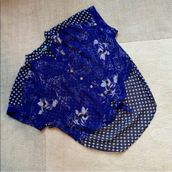 Leifnotes Anthropologie Sheer Printed Blouse - Picture 4 of 7